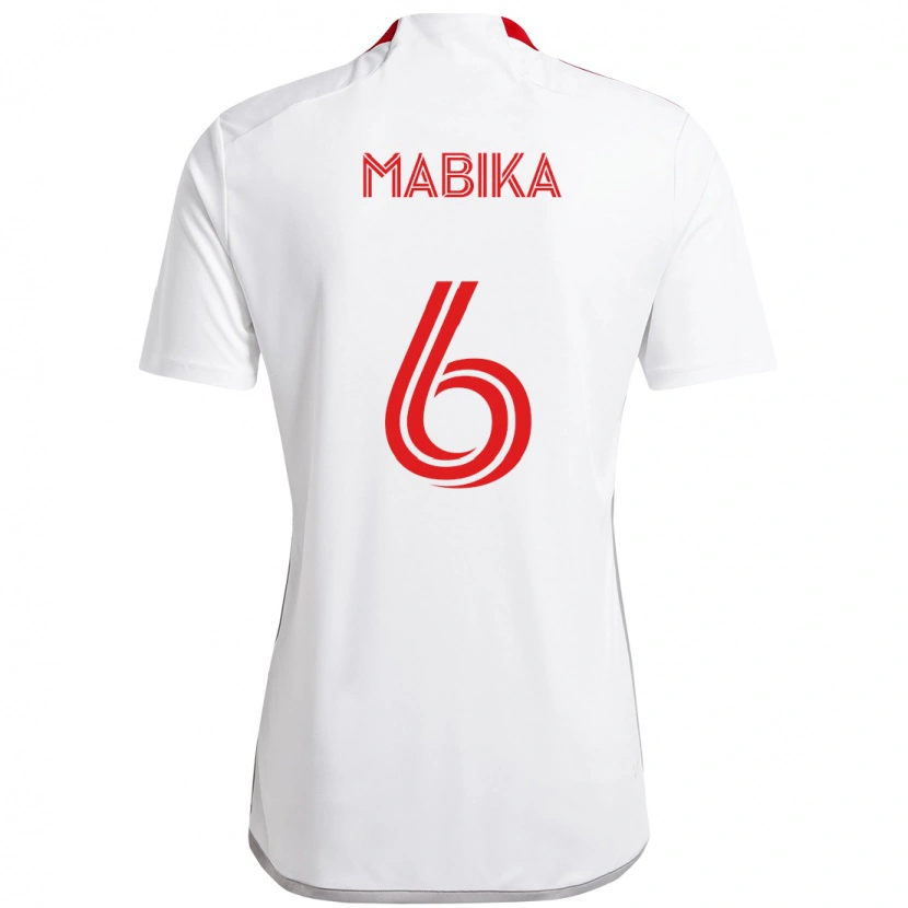 Danxen Pánské Aimé Mabika #6 Červená Bílá Daleko Hráčské Dresy 2025/26 Dres