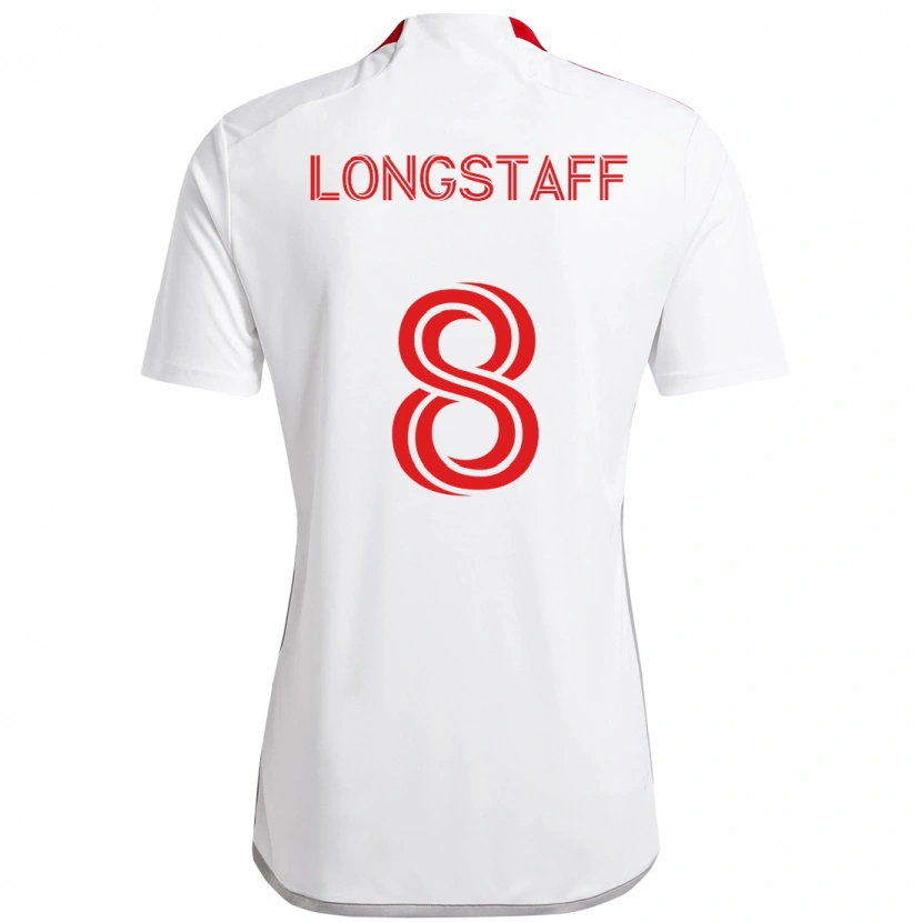 Danxen Pánské Matty Longstaff #8 Červená Bílá Daleko Hráčské Dresy 2025/26 Dres