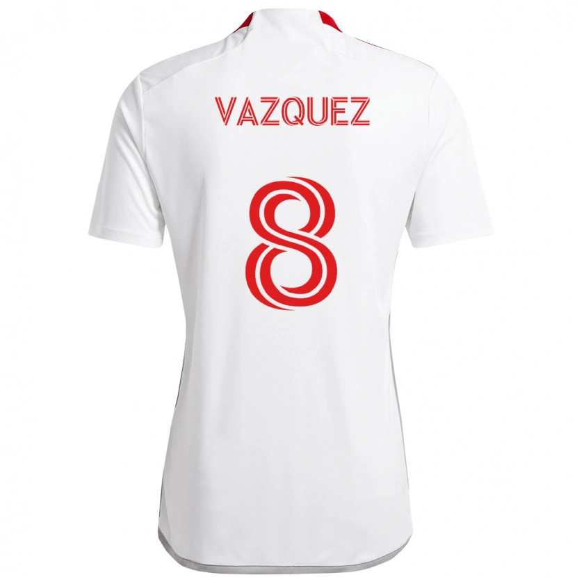 Danxen Pánské Víctor Vázquez #8 Červená Bílá Daleko Hráčské Dresy 2025/26 Dres