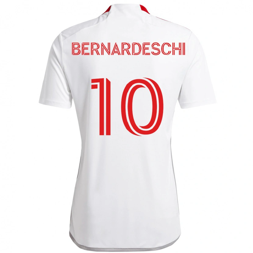 Danxen Pánské Federico Bernardeschi #10 Červená Bílá Daleko Hráčské Dresy 2025/26 Dres