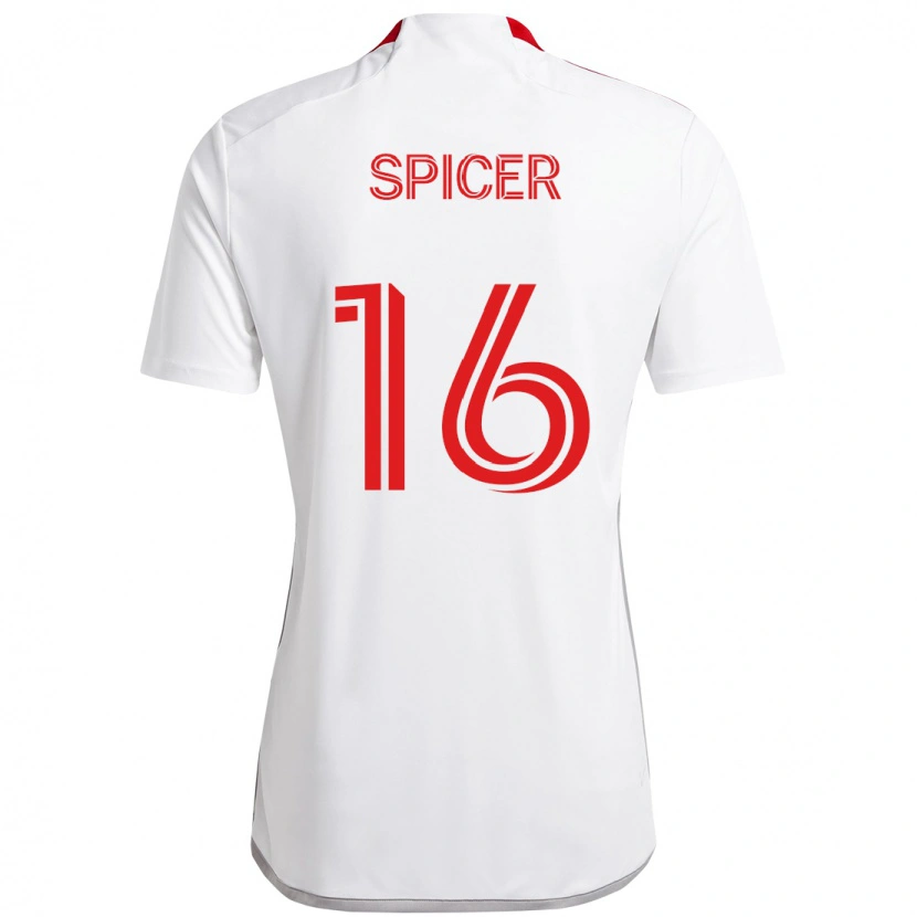 Danxen Pánské Tyrese Spicer #16 Červená Bílá Daleko Hráčské Dresy 2025/26 Dres