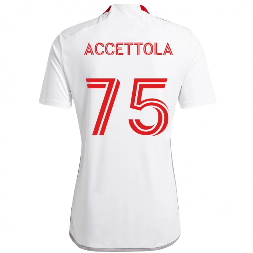 Danxen Pánské Luca Accettola #75 Červená Bílá Daleko Hráčské Dresy 2025/26 Dres