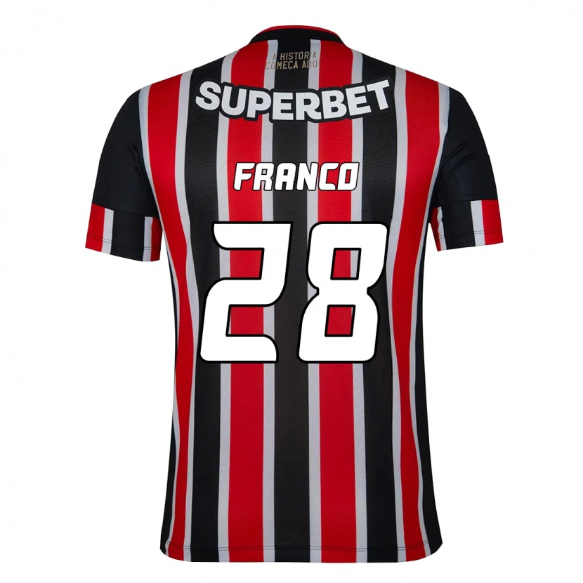 Danxen Pánské Alan Franco #28 Červená Černá Bílá Daleko Hráčské Dresy 2025/26 Dres