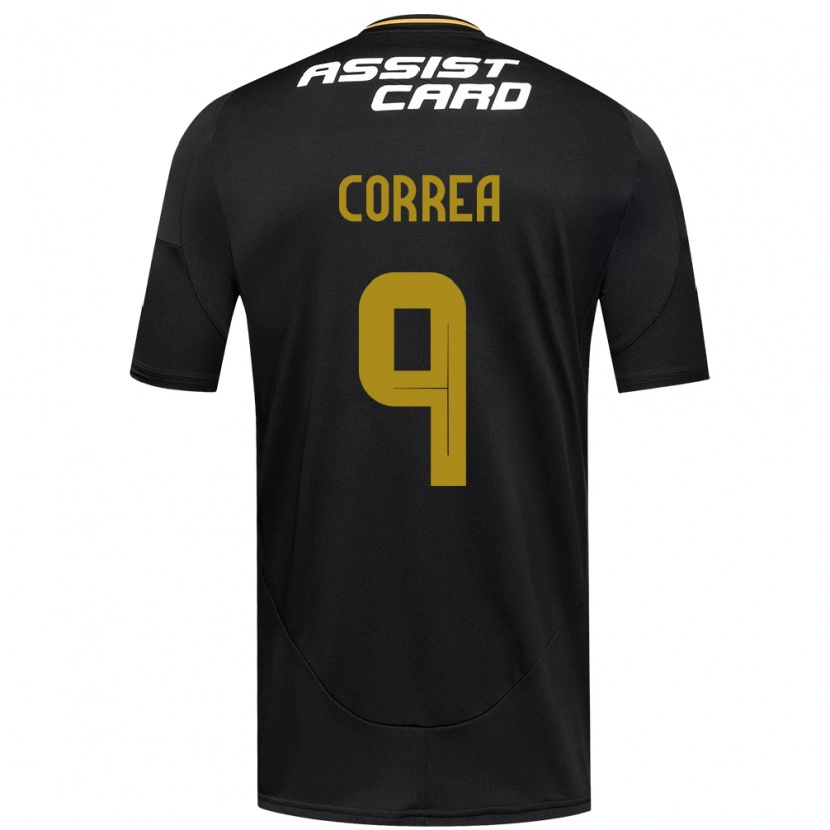 Danxen Pánské Javier Correa #9 Černá Bílá Žlutá Daleko Hráčské Dresy 2025/26 Dres