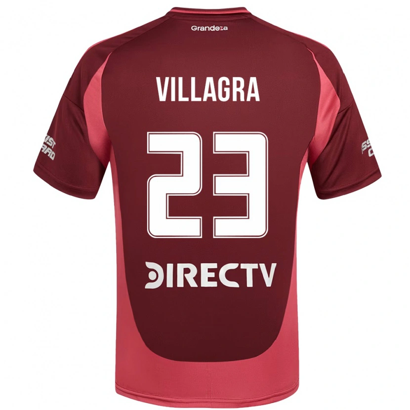 Danxen Pánské Rodrigo Villagra #23 Bílá Červená Daleko Hráčské Dresy 2025/26 Dres
