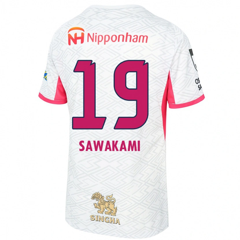 Danxen Pánské Ryuji Sawakami #19 Bílá Sakura Růžová Daleko Hráčské Dresy 2025/26 Dres