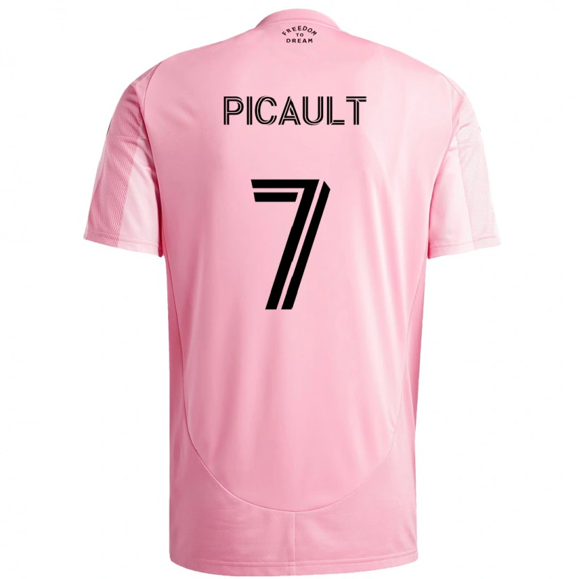 Danxen Dámské Fafà Picault #7 Černá Růžová Domů Hráčské Dresy 2025/26 Dres