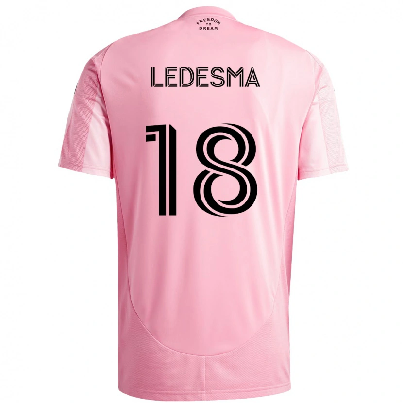 Danxen Dámské Santiago Ledesma #18 Černá Růžová Domů Hráčské Dresy 2025/26 Dres