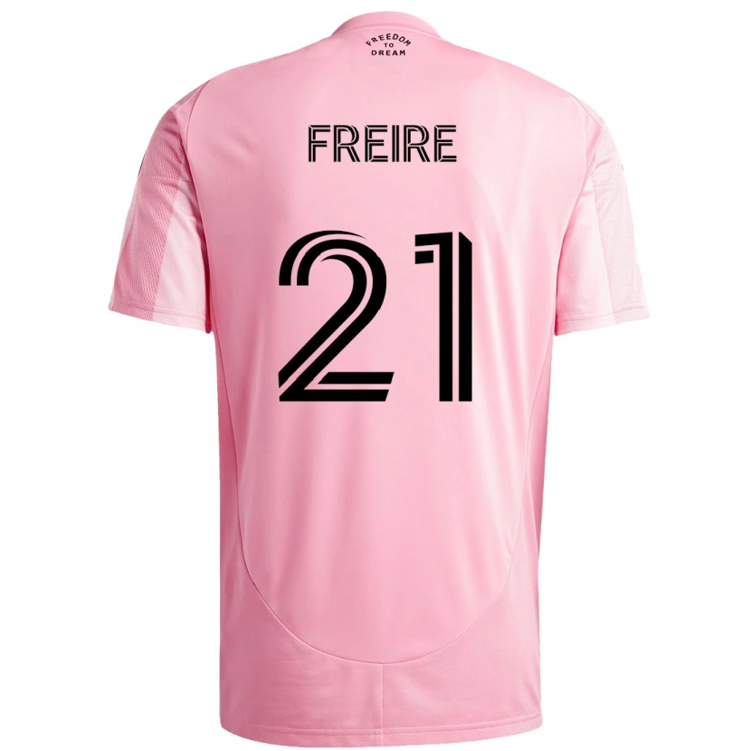Danxen Dámské Nicolas Freire #21 Černá Růžová Domů Hráčské Dresy 2025/26 Dres