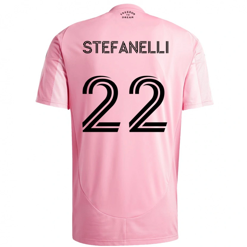 Danxen Dámské Nicolás Stefanelli #22 Černá Růžová Domů Hráčské Dresy 2025/26 Dres
