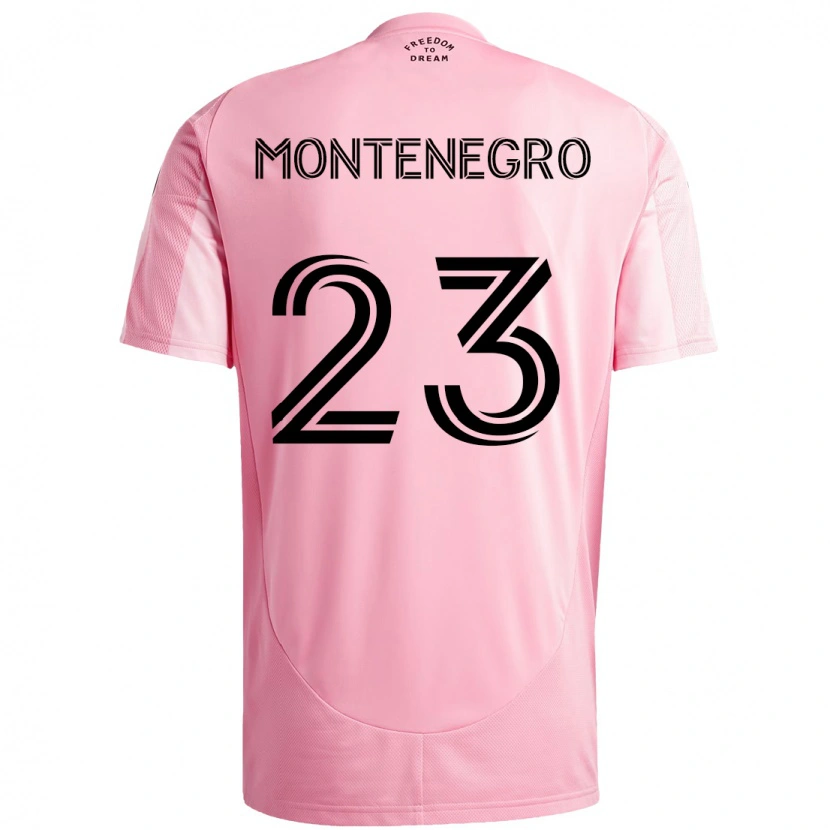 Danxen Dámské Ricardo Montenegro #23 Černá Růžová Domů Hráčské Dresy 2025/26 Dres