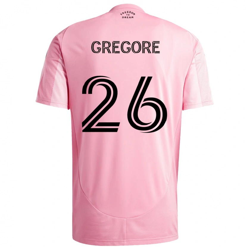 Danxen Dámské Gregore #26 Černá Růžová Domů Hráčské Dresy 2025/26 Dres