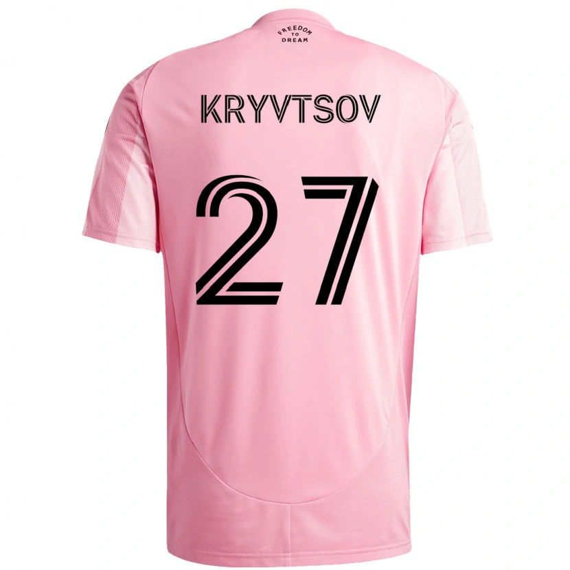 Danxen Dámské Sergiy Kryvtsov #27 Černá Růžová Domů Hráčské Dresy 2025/26 Dres