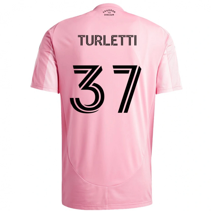 Danxen Dámské Mateo Turletti #37 Černá Růžová Domů Hráčské Dresy 2025/26 Dres