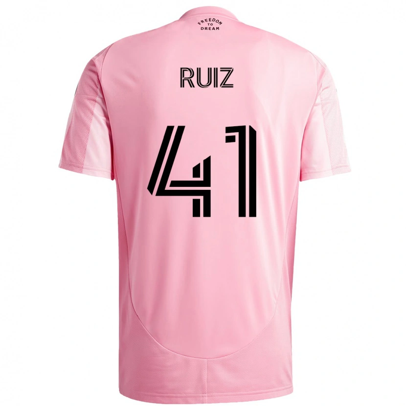 Danxen Dámské David Ruíz #41 Černá Růžová Domů Hráčské Dresy 2025/26 Dres