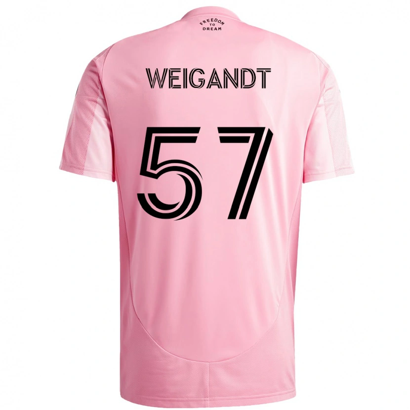 Danxen Dámské Marcelo Weigandt #57 Černá Růžová Domů Hráčské Dresy 2025/26 Dres
