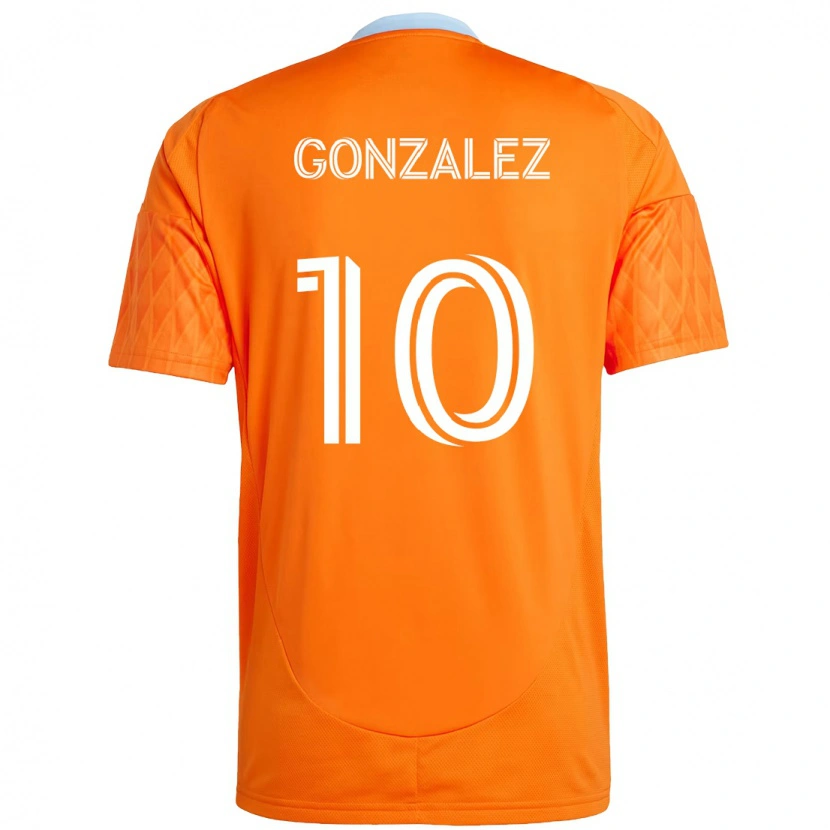 Danxen Dámské Yair González #10 Fialová Oranžová Domů Hráčské Dresy 2025/26 Dres