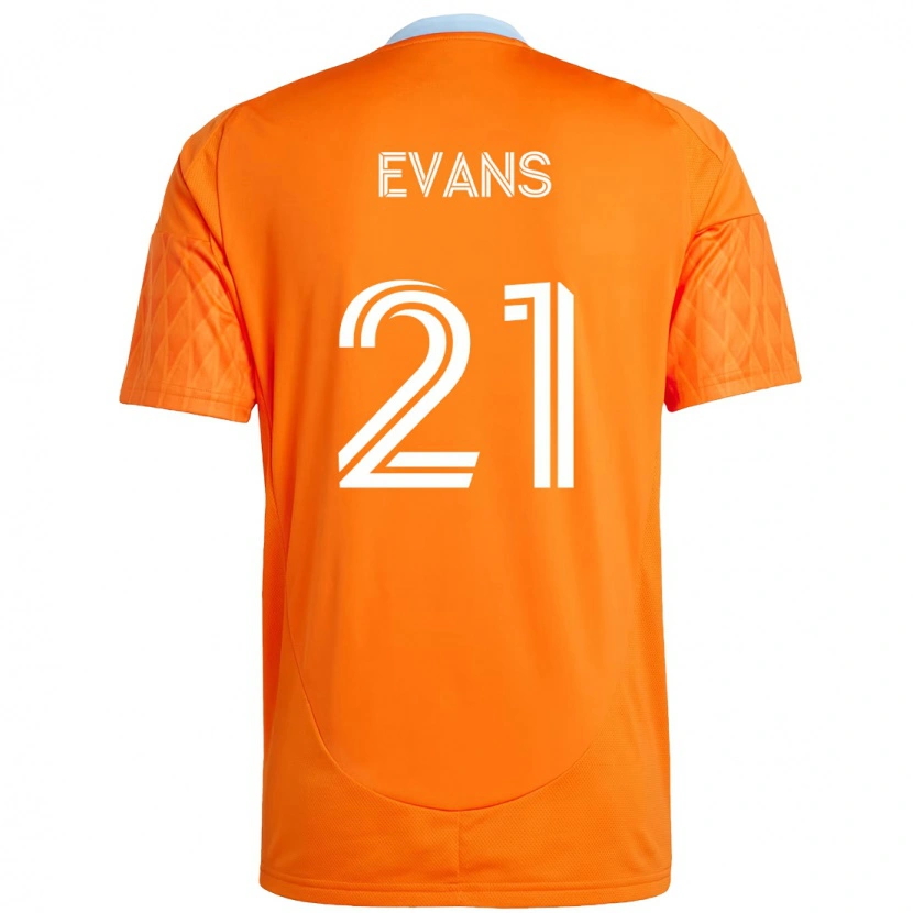 Danxen Dámské Jacob Evans #21 Fialová Oranžová Domů Hráčské Dresy 2025/26 Dres