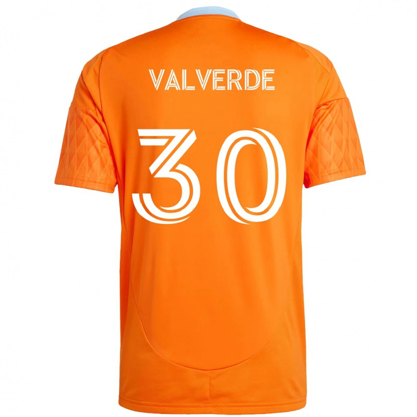 Danxen Dámské Jefferson Valverde #30 Fialová Oranžová Domů Hráčské Dresy 2025/26 Dres