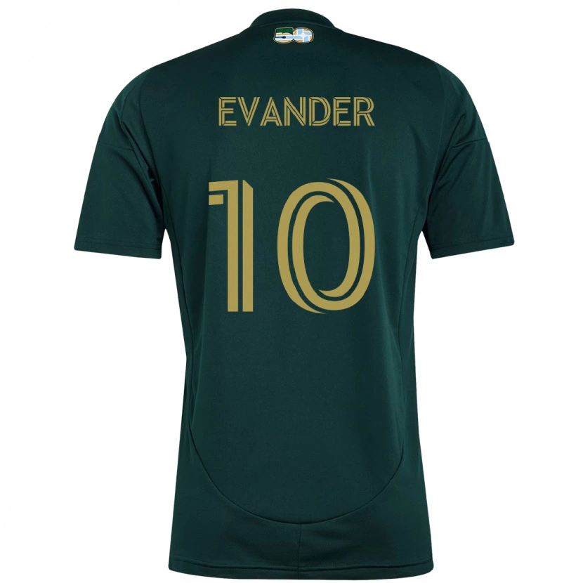 Danxen Dámské Evander #10 Béžová Zelená Domů Hráčské Dresy 2025/26 Dres