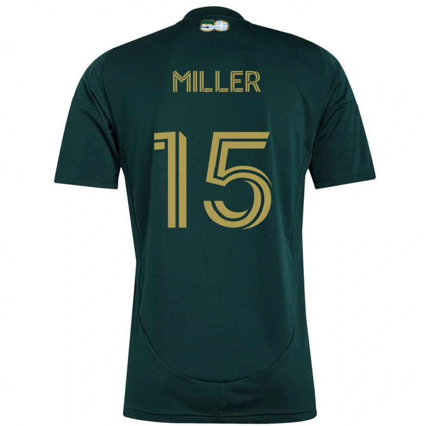 Danxen Dámské Eric Miller #15 Béžová Zelená Domů Hráčské Dresy 2025/26 Dres