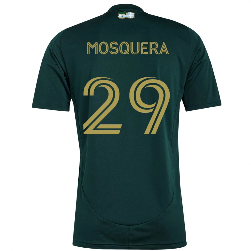 Danxen Dámské Juan Mosquera #29 Béžová Zelená Domů Hráčské Dresy 2025/26 Dres