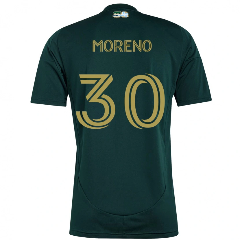 Danxen Dámské Santiago Moreno #30 Béžová Zelená Domů Hráčské Dresy 2025/26 Dres