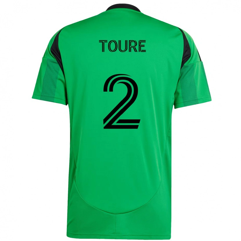 Danxen Dámské Cheick Touré #2 Bílá Zelená Domů Hráčské Dresy 2025/26 Dres