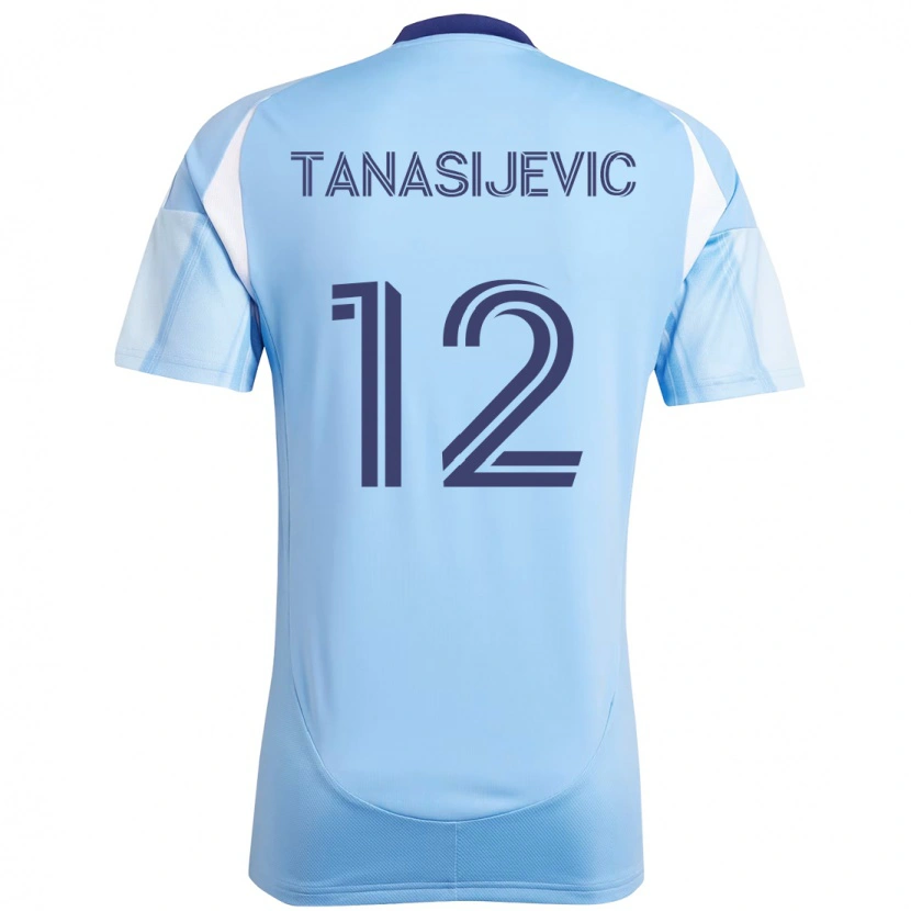 Danxen Dámské Strahinja Tanasijević #12 Černá Modrá Oranžová Domů Hráčské Dresy 2025/26 Dres