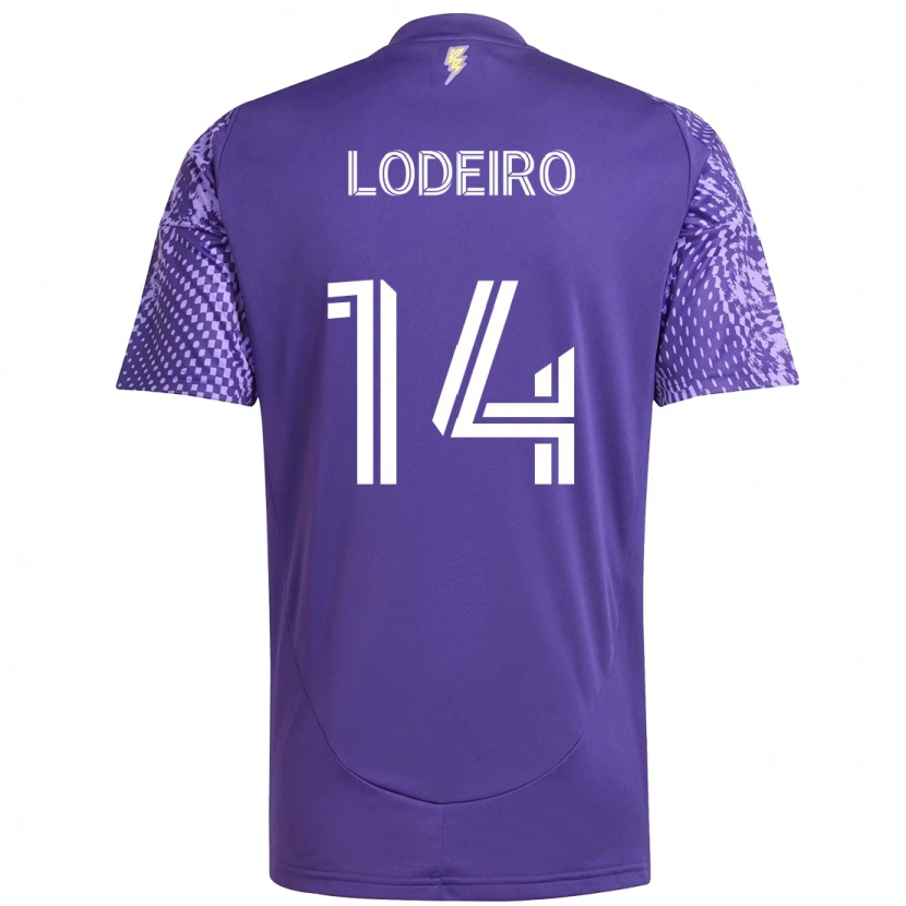 Danxen Dámské Nicolás Lodeiro #14 Bílá Fialová Domů Hráčské Dresy 2025/26 Dres