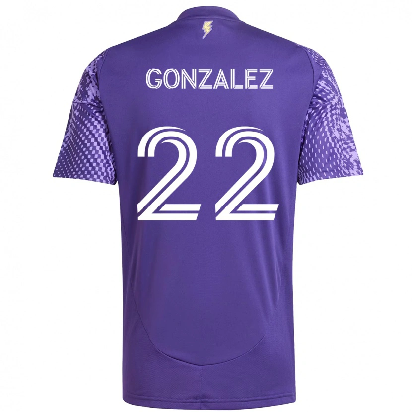 Danxen Dámské Gastón González #22 Bílá Fialová Domů Hráčské Dresy 2025/26 Dres