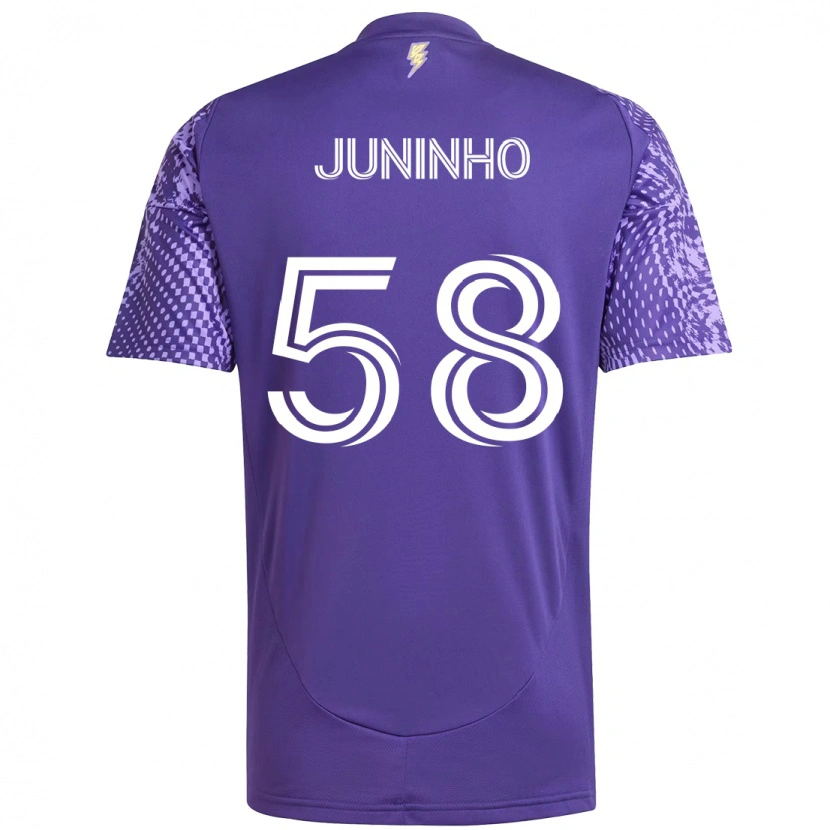 Danxen Dámské Juninho #58 Bílá Fialová Domů Hráčské Dresy 2025/26 Dres
