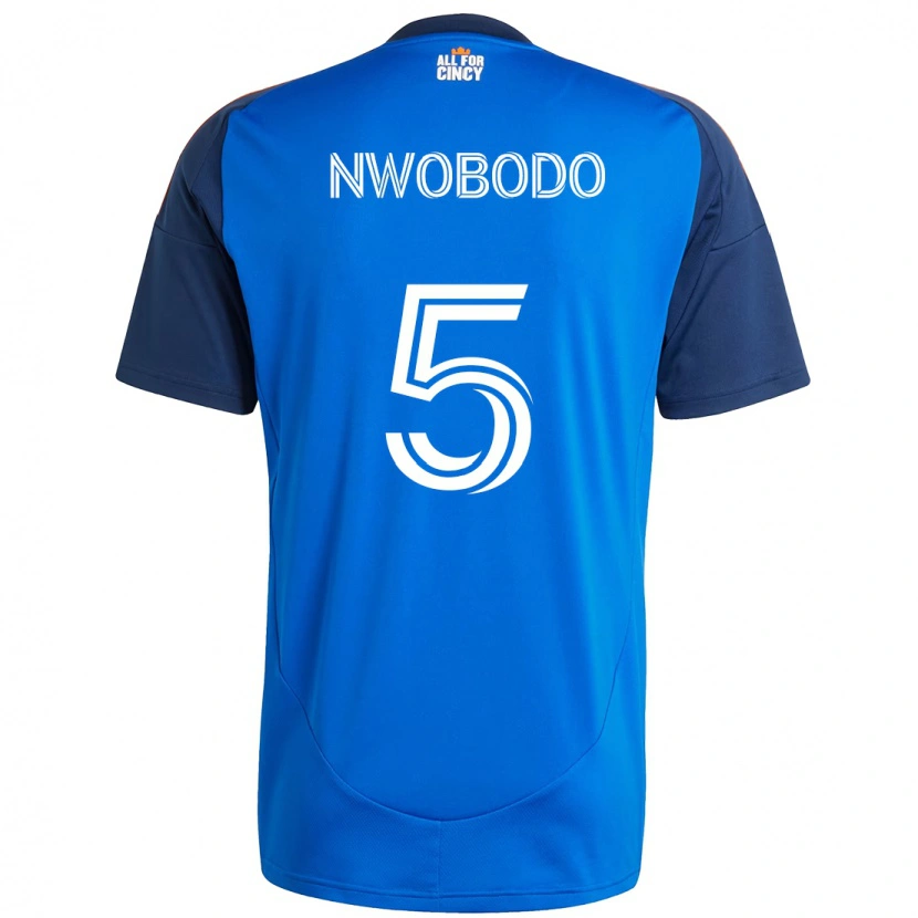 Danxen Dámské Obinna Nwobodo #5 Bílá Modrá Oranžová Domů Hráčské Dresy 2025/26 Dres