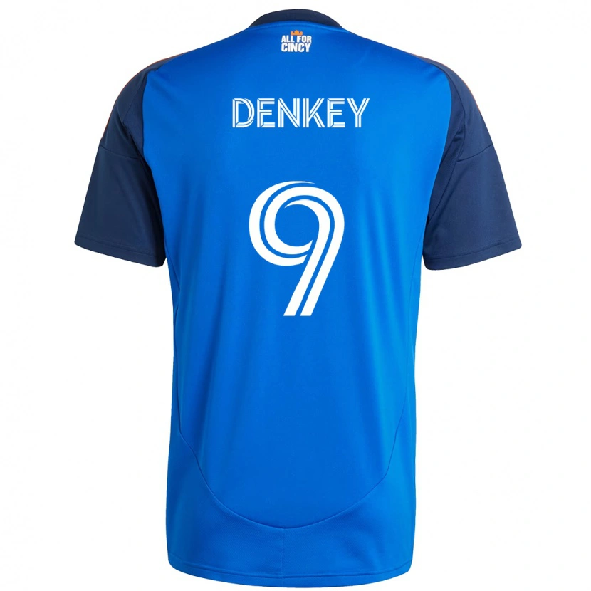 Danxen Dámské Kévin Denkey #9 Bílá Modrá Oranžová Domů Hráčské Dresy 2025/26 Dres