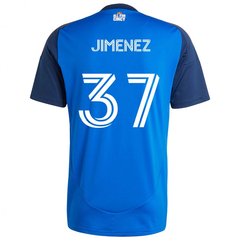 Danxen Dámské Stiven Jimenez #37 Bílá Modrá Oranžová Domů Hráčské Dresy 2025/26 Dres