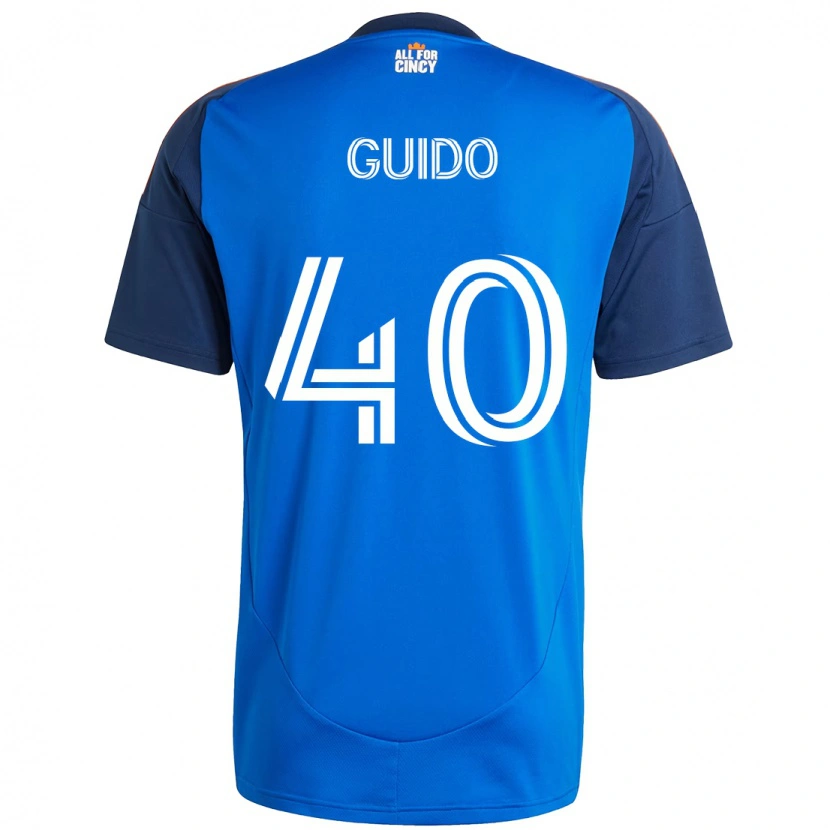 Danxen Dámské Alejandro Guido #40 Bílá Modrá Oranžová Domů Hráčské Dresy 2025/26 Dres
