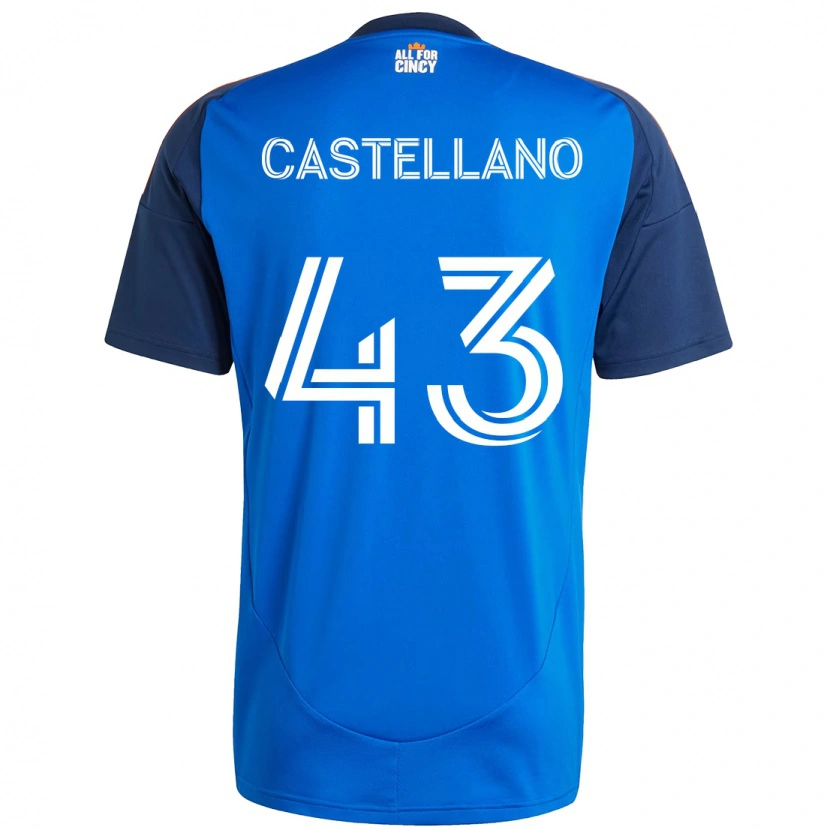 Danxen Dámské Jesús Castellano #43 Bílá Modrá Oranžová Domů Hráčské Dresy 2025/26 Dres