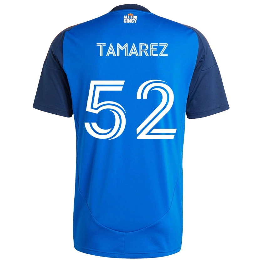 Danxen Dámské Lucas Tamarez #52 Bílá Modrá Oranžová Domů Hráčské Dresy 2025/26 Dres
