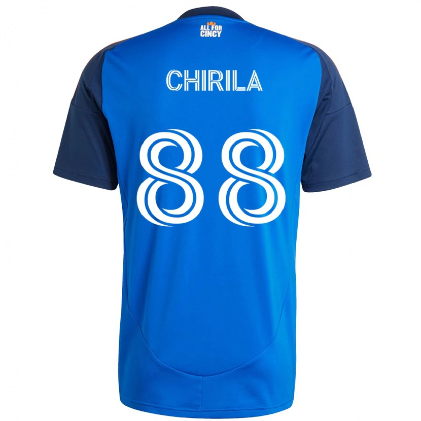 Danxen Dámské Andrei Chirilă #88 Bílá Modrá Oranžová Domů Hráčské Dresy 2025/26 Dres