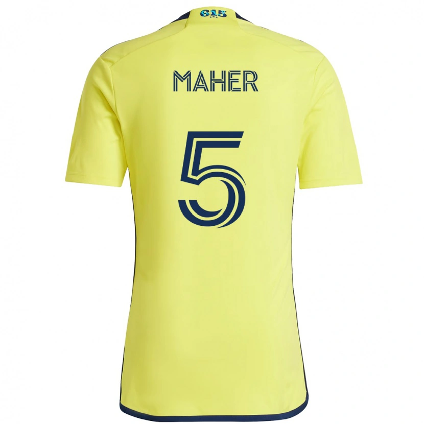 Danxen Dámské Jack Maher #5 Námořnická Modrá Žlutá Domů Hráčské Dresy 2025/26 Dres
