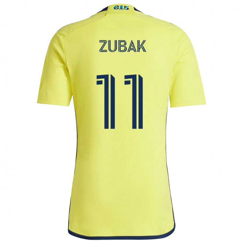 Danxen Dámské Ethan Zubak #11 Námořnická Modrá Žlutá Domů Hráčské Dresy 2025/26 Dres