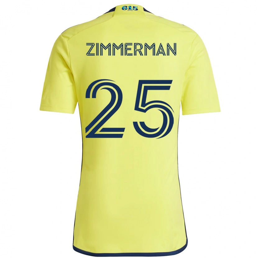 Danxen Dámské Walker Zimmerman #25 Námořnická Modrá Žlutá Domů Hráčské Dresy 2025/26 Dres