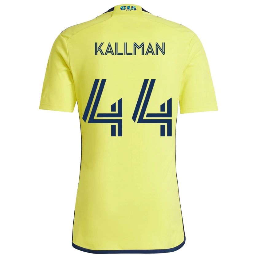 Danxen Dámské Brent Kallman #44 Námořnická Modrá Žlutá Domů Hráčské Dresy 2025/26 Dres