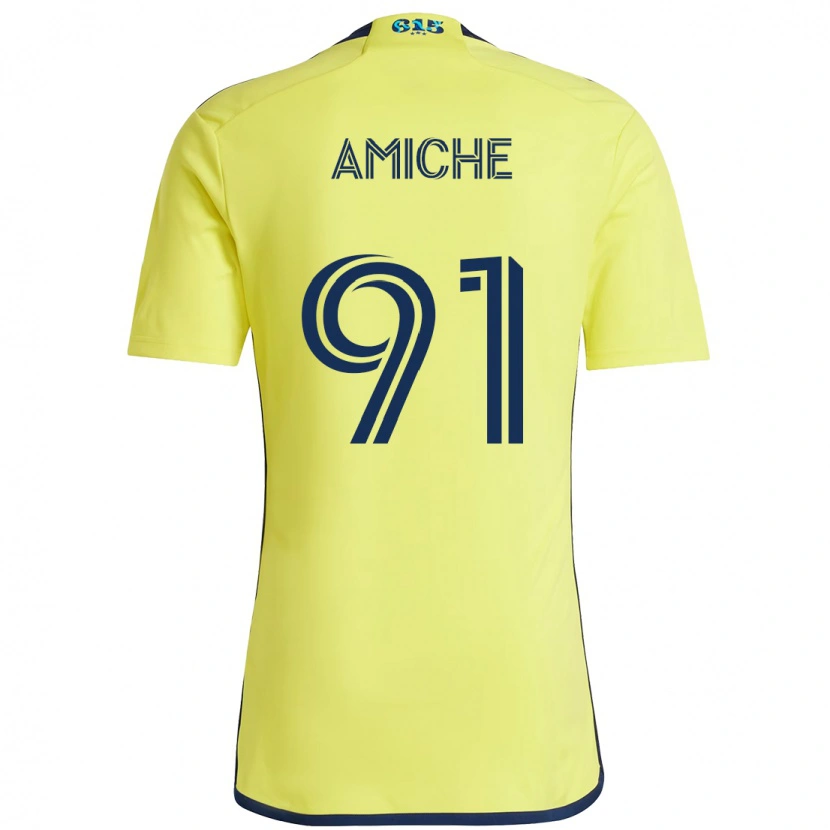 Danxen Dámské Kemy Amiche #91 Námořnická Modrá Žlutá Domů Hráčské Dresy 2025/26 Dres