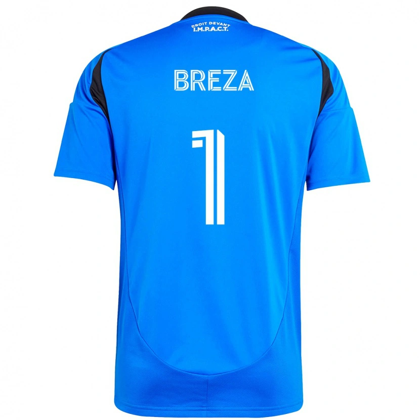 Danxen Dámské Sebastian Breza #1 Nebesky Modrá Tmavě Modrá Domů Hráčské Dresy 2025/26 Dres