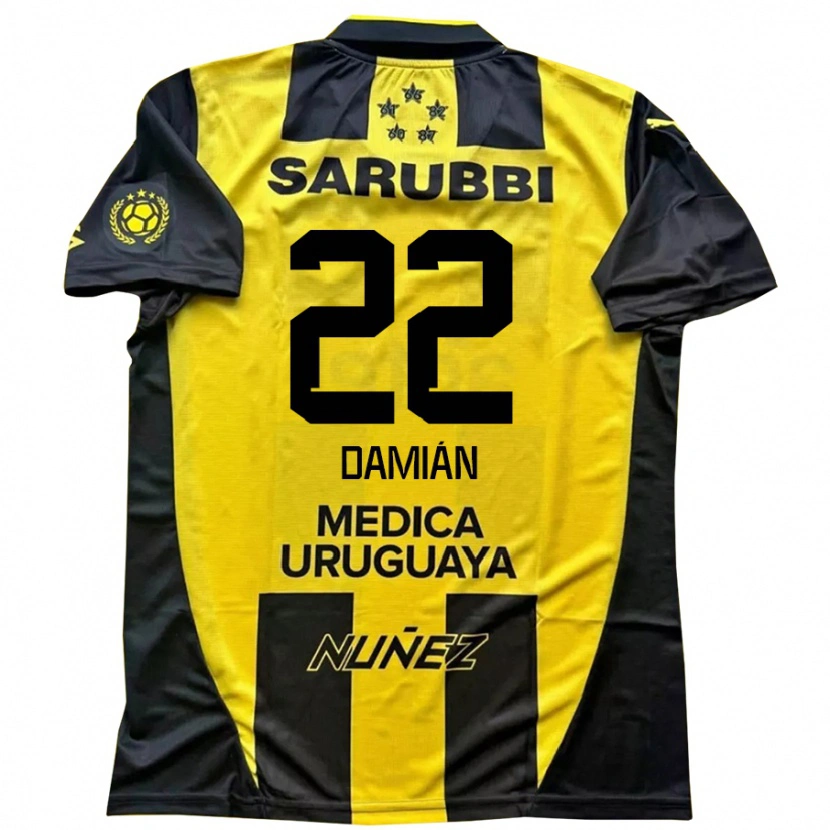 Danxen Dámské Damián Suárez #22 Černá Žlutá Domů Hráčské Dresy 2025/26 Dres