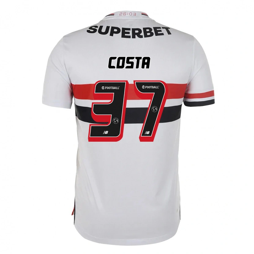 Danxen Dámské Talles Costa #37 Černá Červená Domů Hráčské Dresy 2025/26 Dres