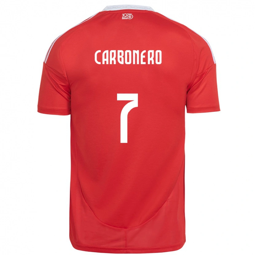 Danxen Dámské Johan Carbonero #7 Bílá Červená Domů Hráčské Dresy 2025/26 Dres