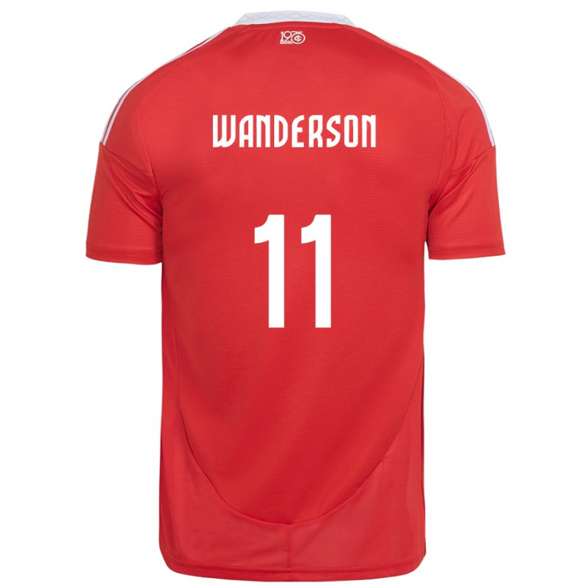 Danxen Dámské Wanderson #11 Bílá Červená Domů Hráčské Dresy 2025/26 Dres