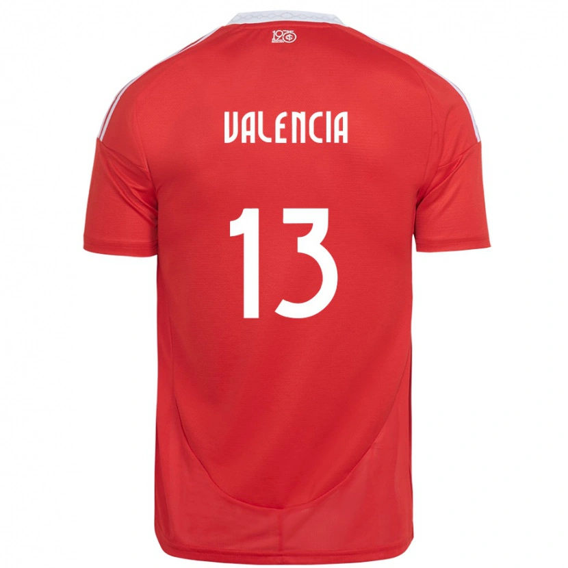 Danxen Dámské Enner Valencia #13 Bílá Červená Domů Hráčské Dresy 2025/26 Dres